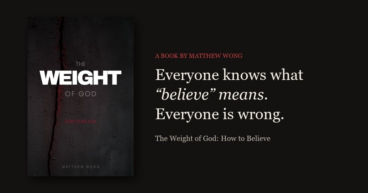 Welcome to the Playground: The Weight of God